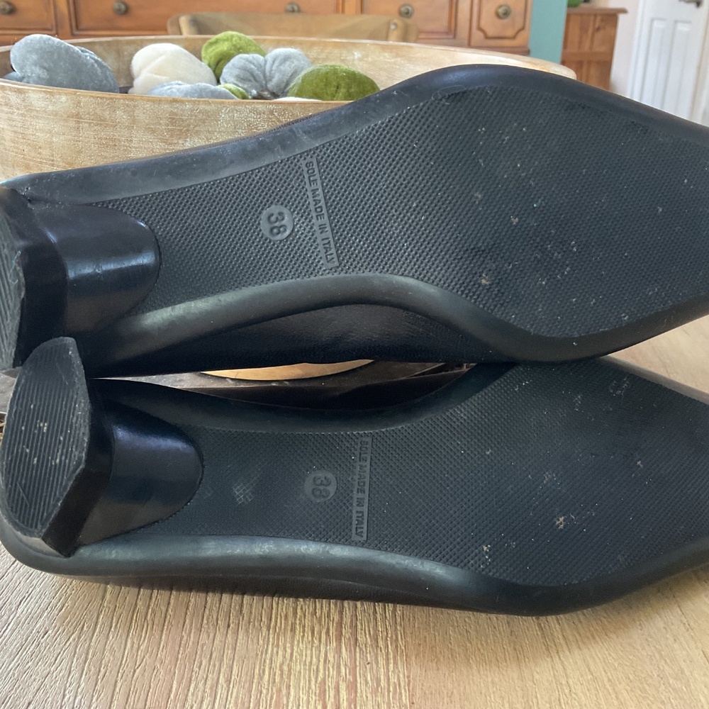 Paola Ferri Women’s Black Italian Leather  Pumps 38 (US 8) - Picture 5 of 12